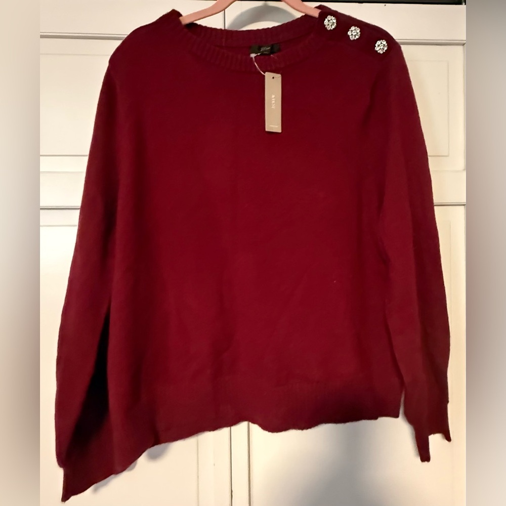 NWT JCrew maroon sweater